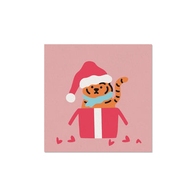gift santa tiger card