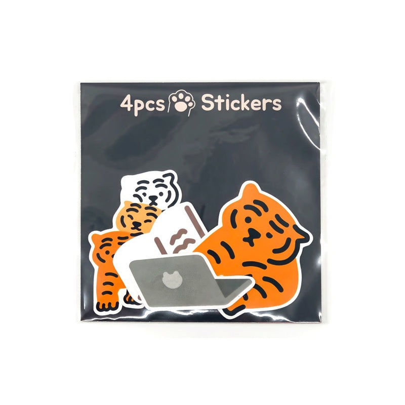 three tiger peace sticker