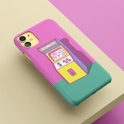 Pixel game machine 2 types iPhone case