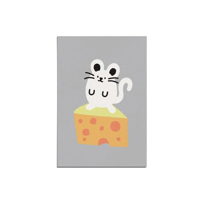 mouse on the cheese postcard