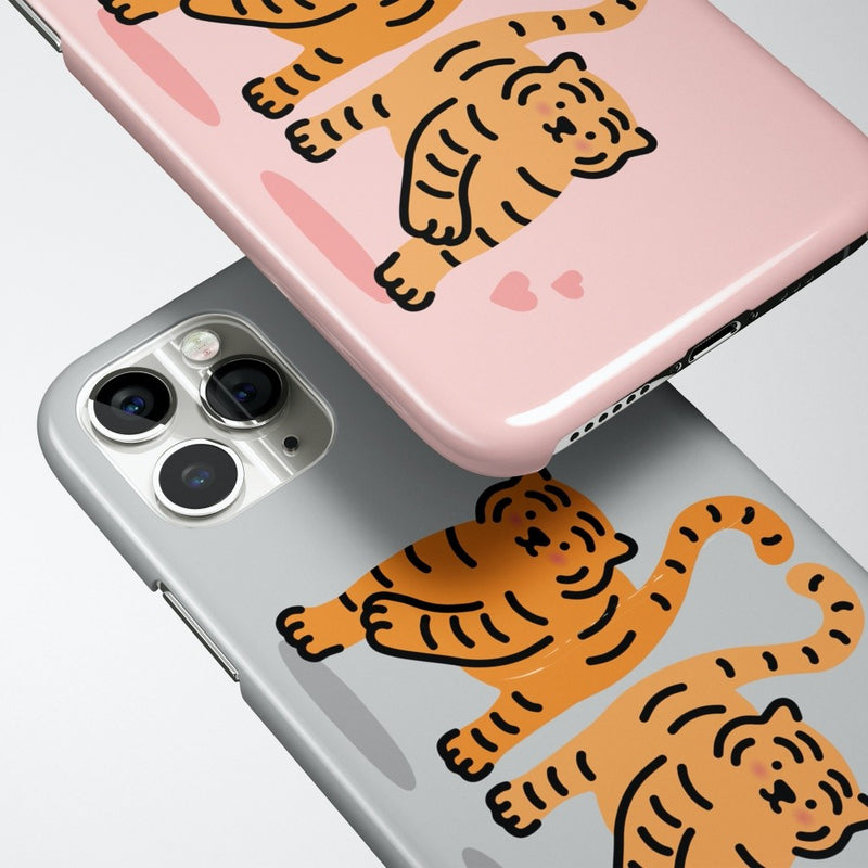 Heart tiger 2 types iPhone case