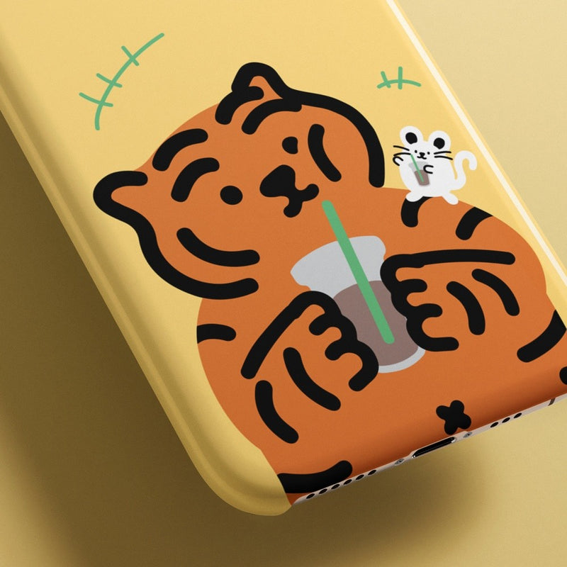 Coffee tiger / Beer tiger iPhone case