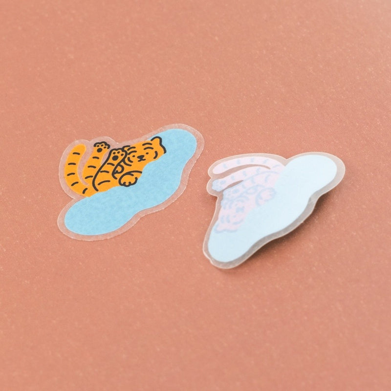 Weather tiger transparent sticker