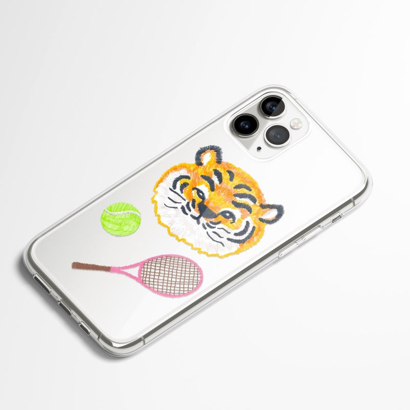 Tennis tiger 3 types iPhone case