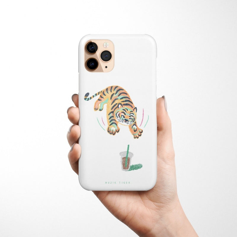 Coffee hunting tiger 3 types iPhone case