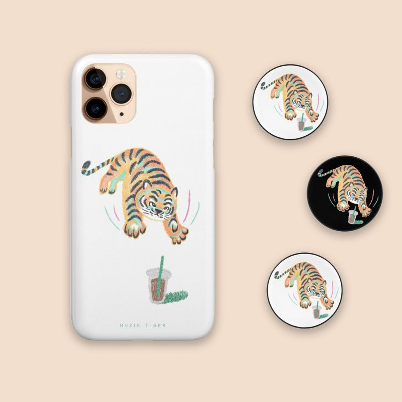 Coffee hunting tiger 3 types iPhone case