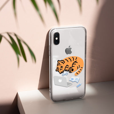 Sleepy Tiger iPhone case