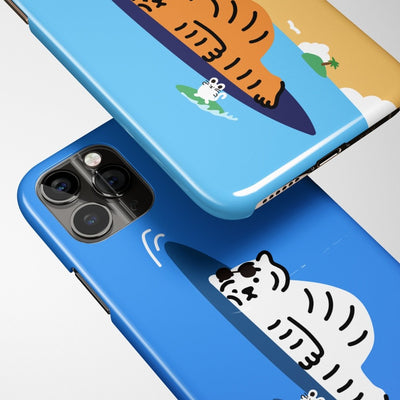 Lazy surfing tiger 4種  iPhoneケース
