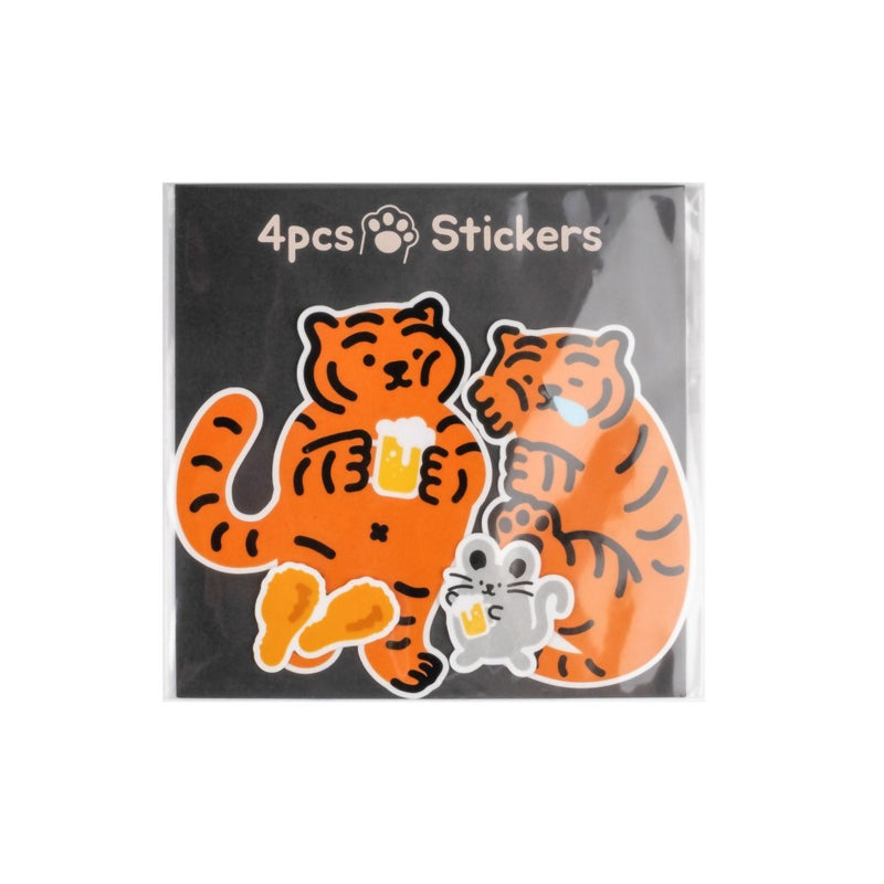 Chicken &amp; Beer Tigers Peace Sticker