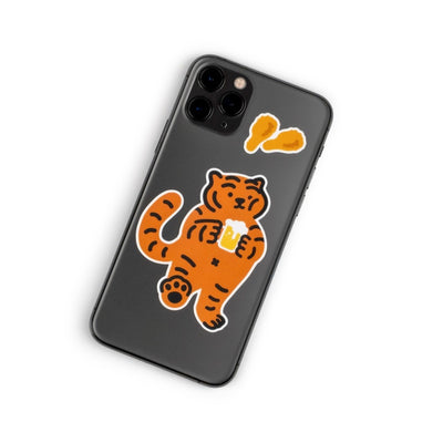 Chicken & Beer Tigers　ピースステッカー