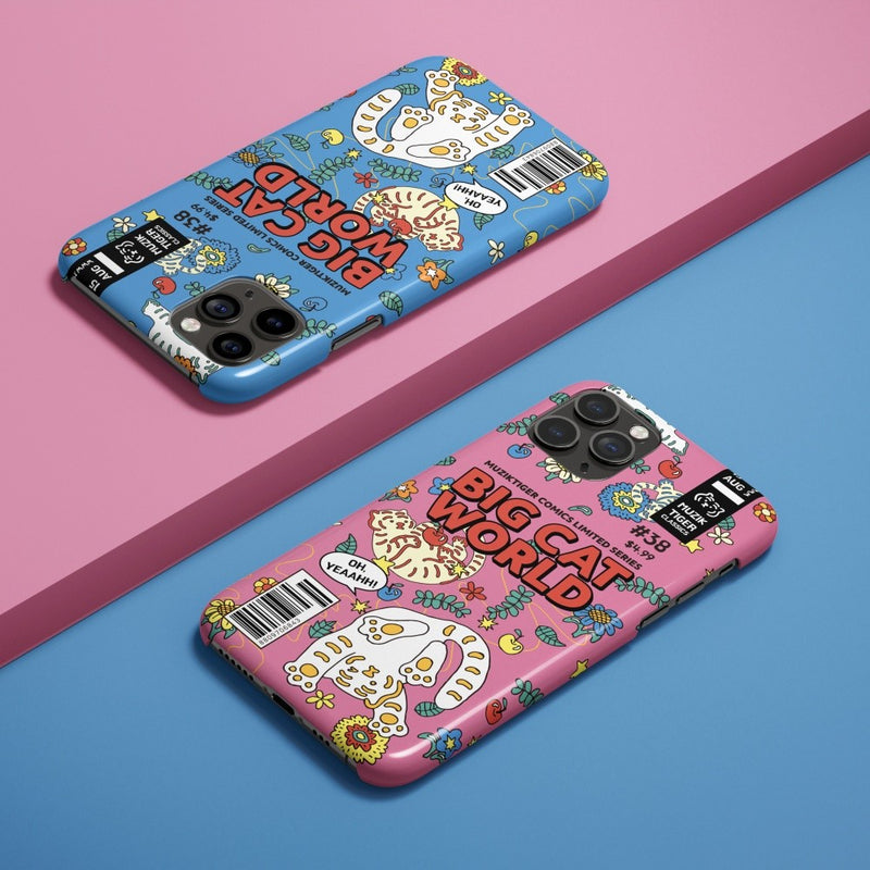 Comicbook tiger 2 types iPhone case