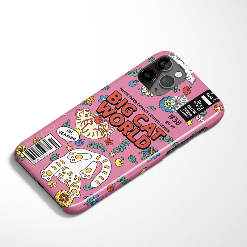 Comicbook tiger 2 types iPhone case