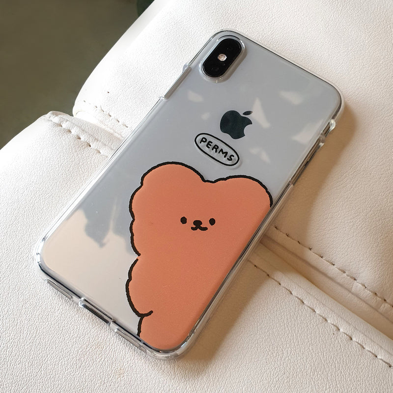 iPhone case_Hyokkori perm bear