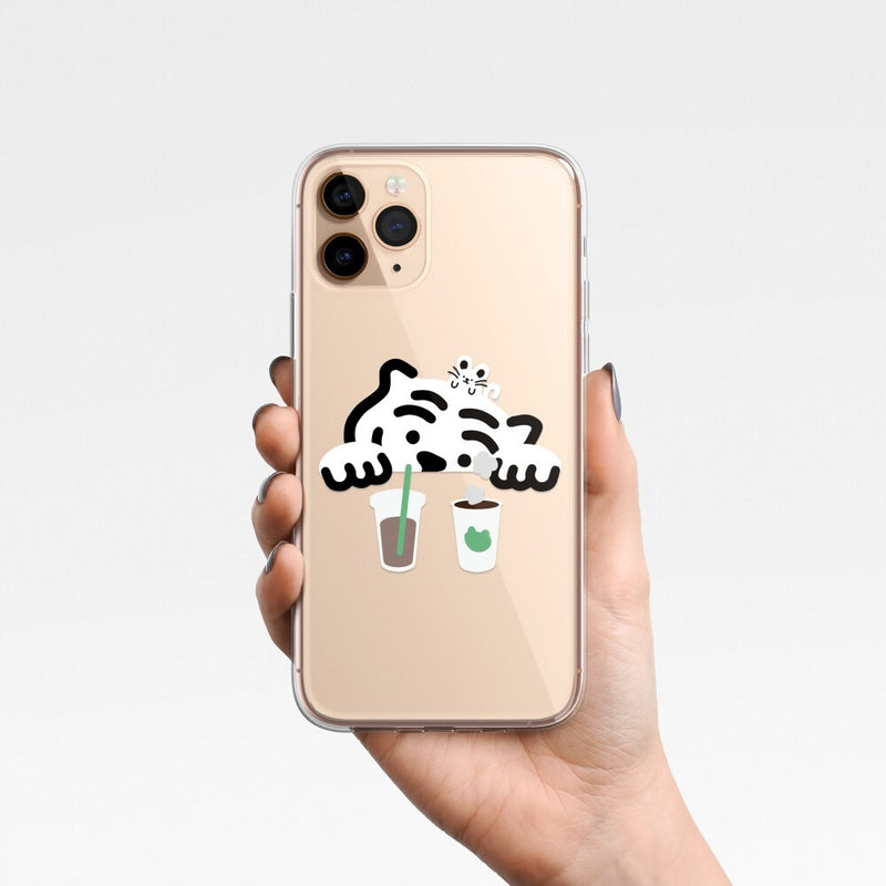 Iced Hot Coffee Tiger 4 Types iPhone Case