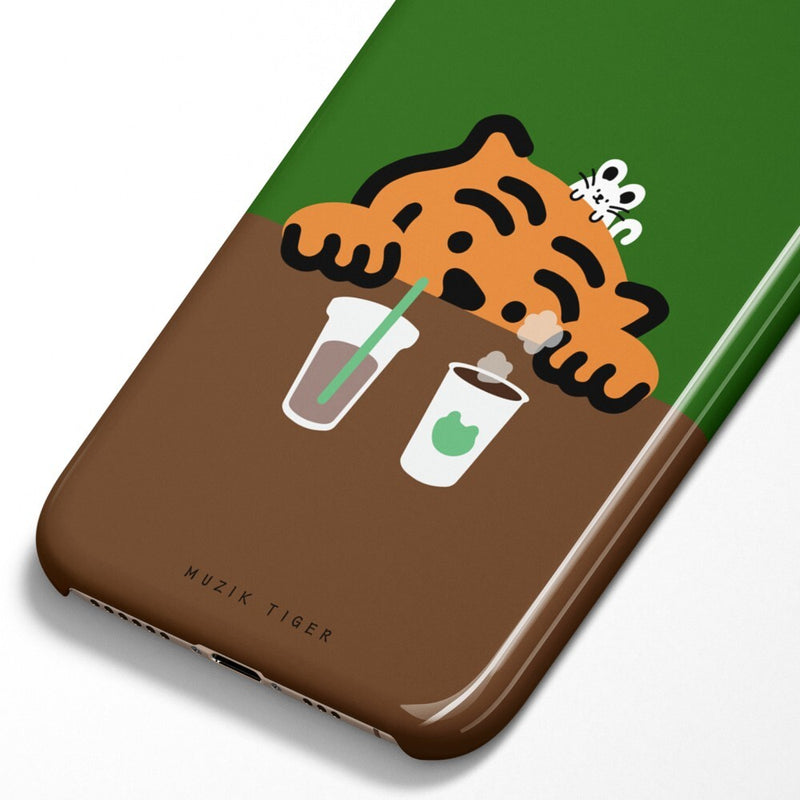 Iced Hot Coffee Tiger 4 Types iPhone Case