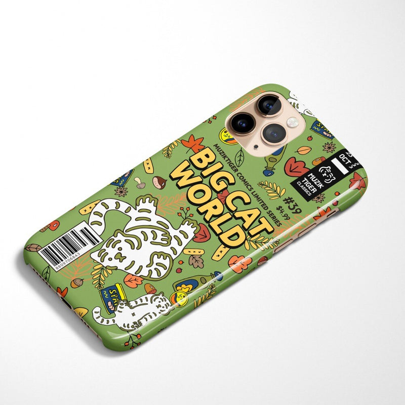 Comicbook dotori tiger 2 types iPhone case