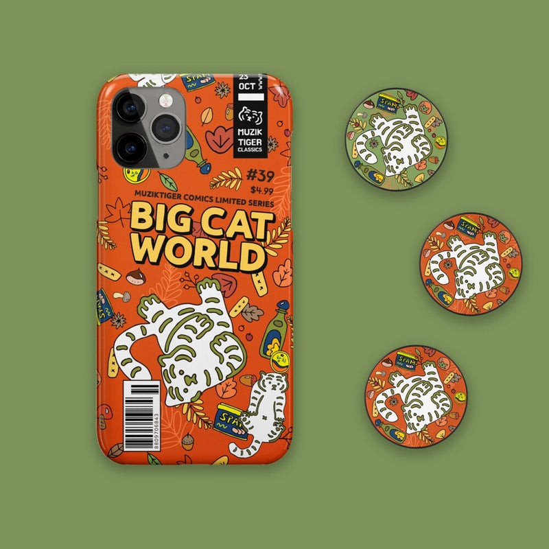 Comicbook dotori tiger 2 types iPhone case