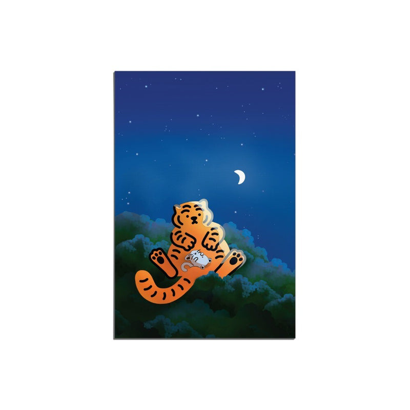 moonlight tiger postcard