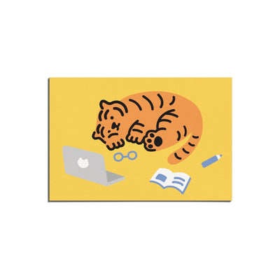 sleepy tiger postcard