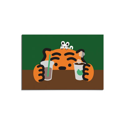 Iced Hot Coffe Tiger ポストカード