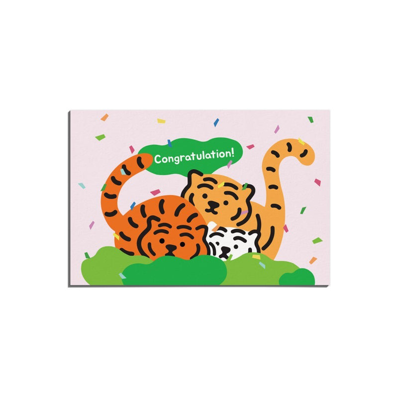 Congratulation tiger ポストカード