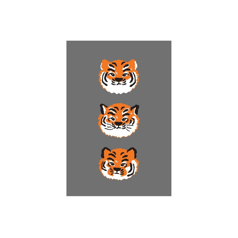 tiger trio postcard