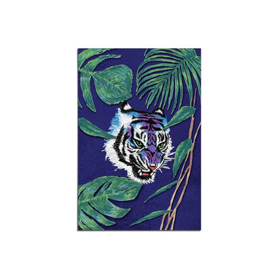 fantasy tiger blue postcard