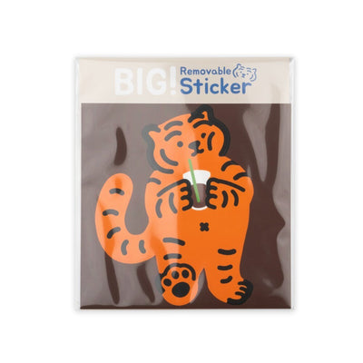 Coffee Tiger Big Removable Sticker