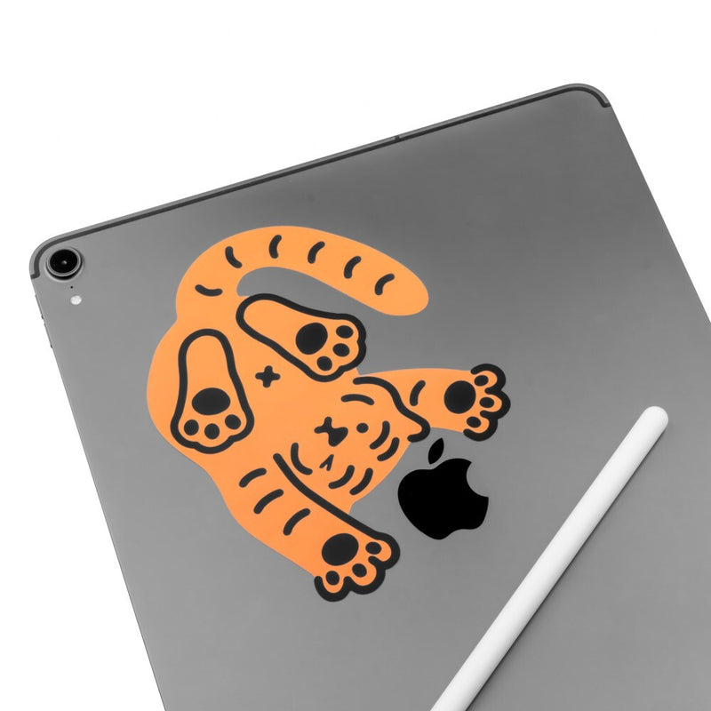 [12PM] Tumbling Tiger Big Removable Sticker