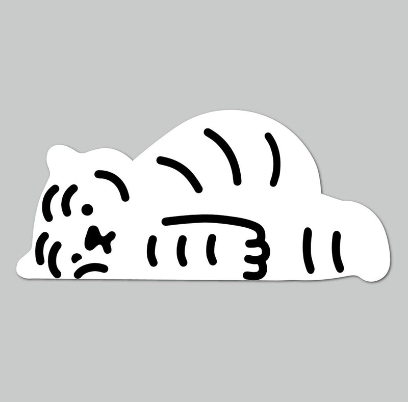 Lying Tiger Big Removable Sticker