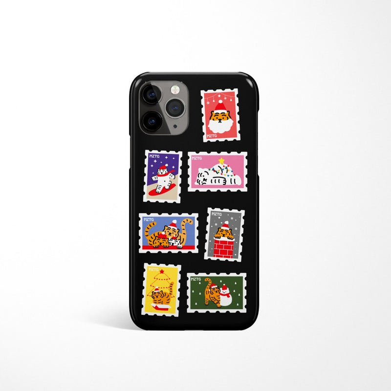 Winter Stamp tiger 3 types iPhone case