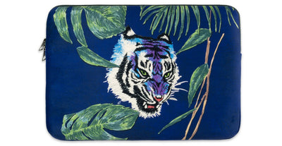 Fantasy tiger blue computer case