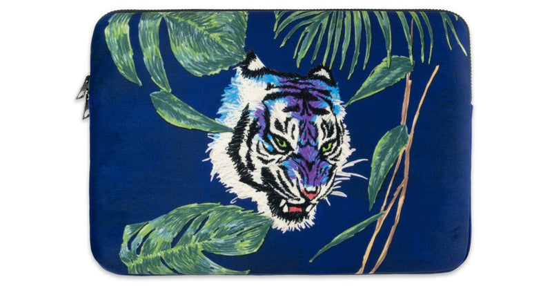 Fantasy tiger blue computer case