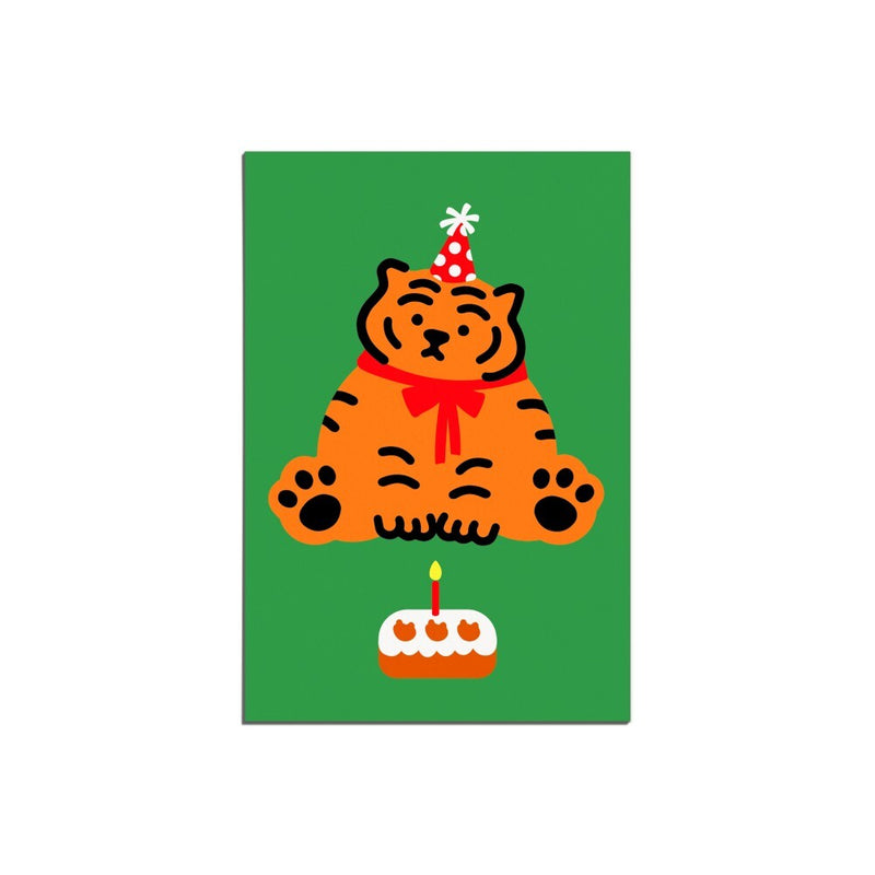 Cake Tiger Orange Postcard