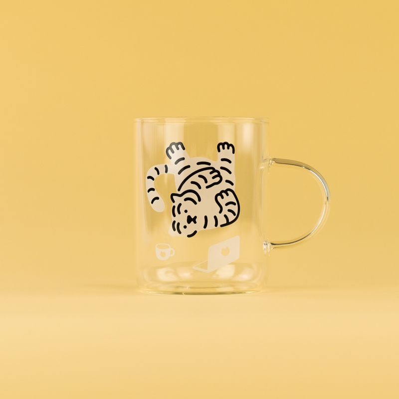 White tiger　 グラス マグカップ small