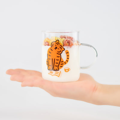 orangeTiger glass mug small