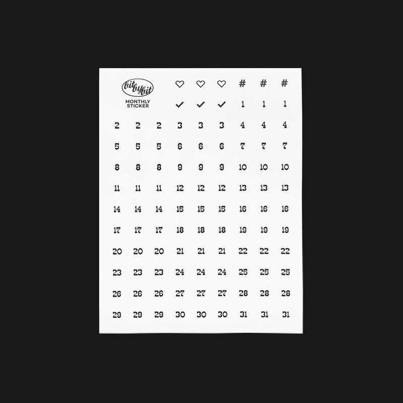 [ROOM 618] Monthly Sticker_White