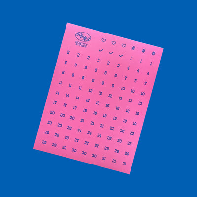 Monthly Sticker_Pink