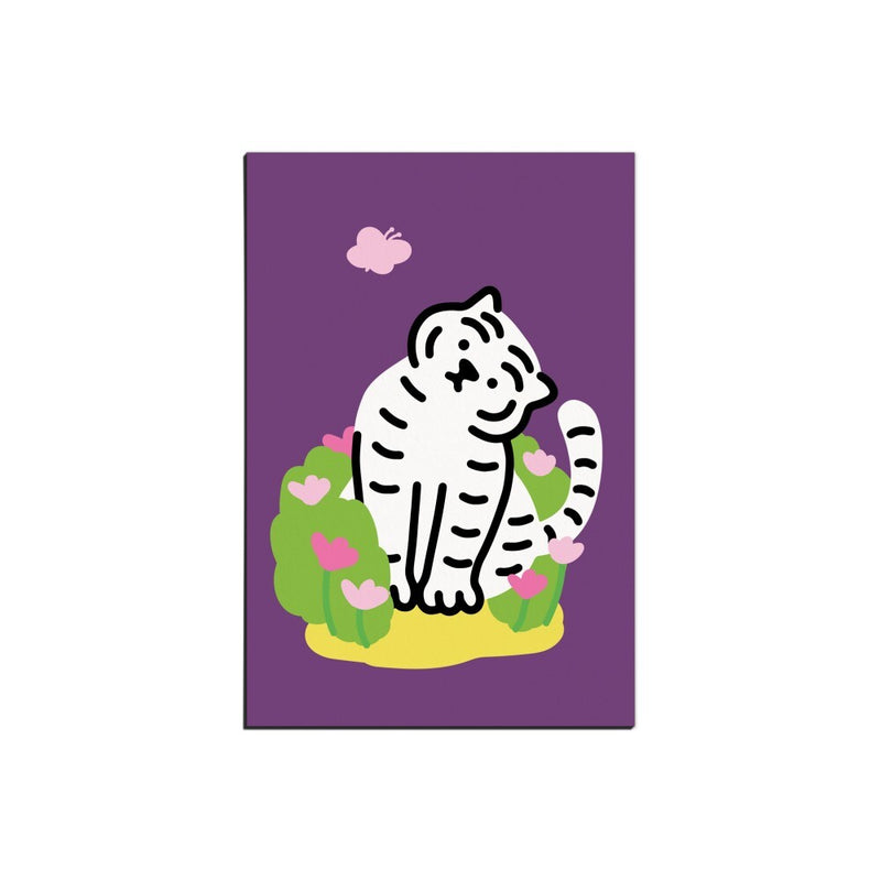 Flour garden purple tiger postcard
