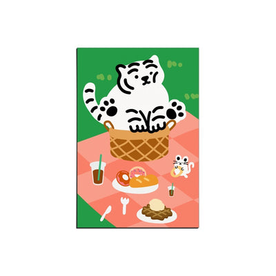 Picnic Tiger Postcard