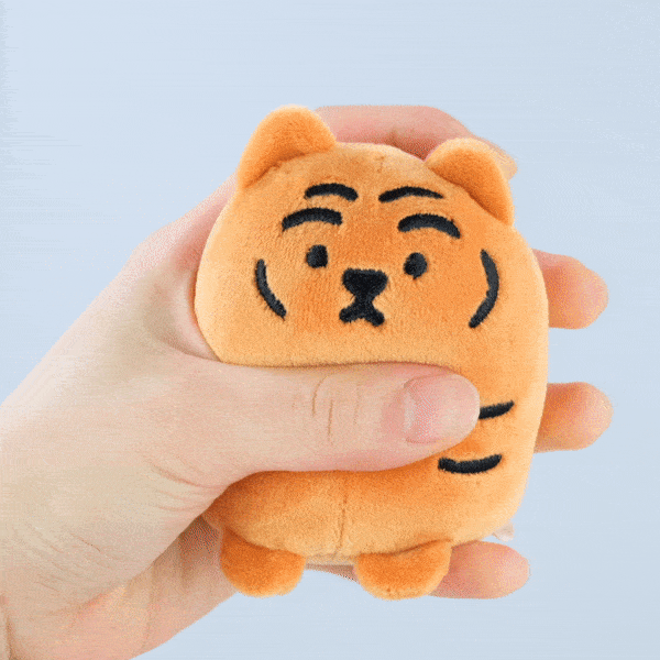 Fat tiger plush stress ball