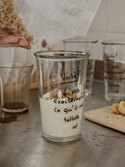 Lettering Glass Cup - B