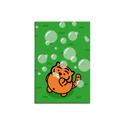 bubble tiger postcard