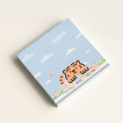 Tiger village sticky memo pad