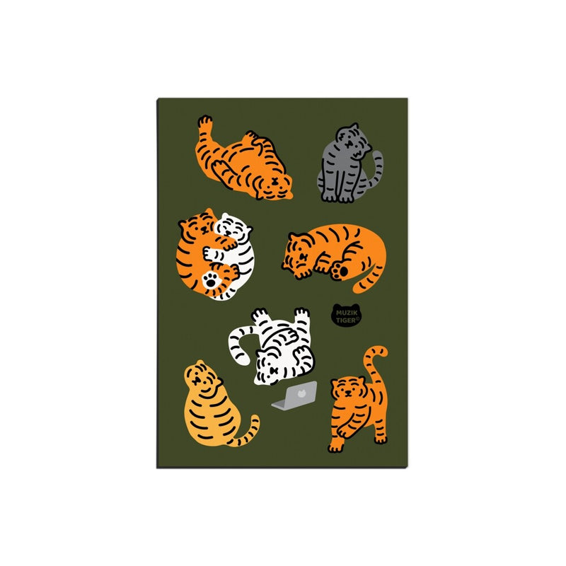 Assemble tiger postcard