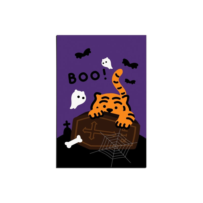 boo tiger postcard