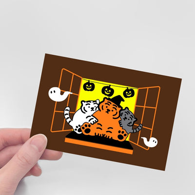 Halloween tiger ポストカード