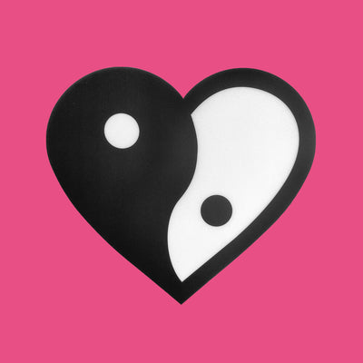 Heart Yin-yang Mouse Pad