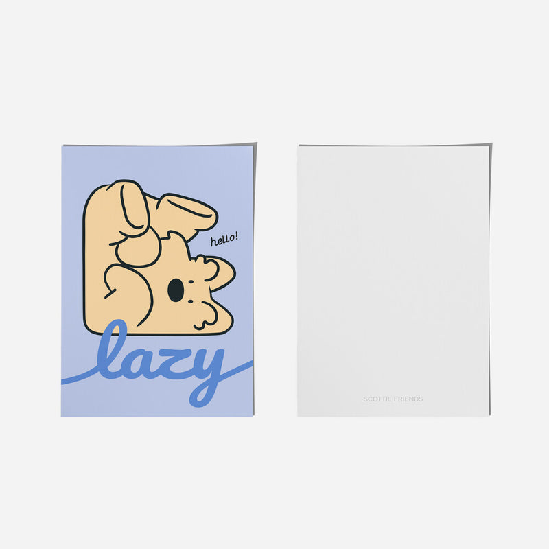 LAZY postcard