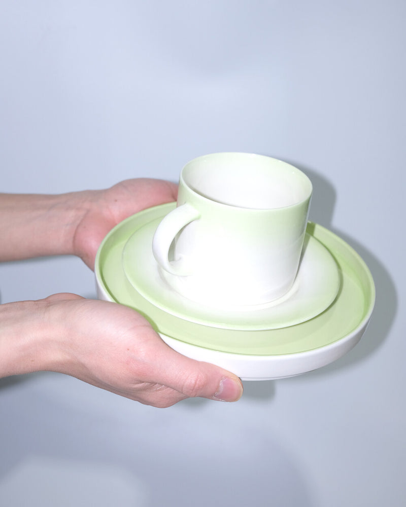 Gradient Mug/plate (green)